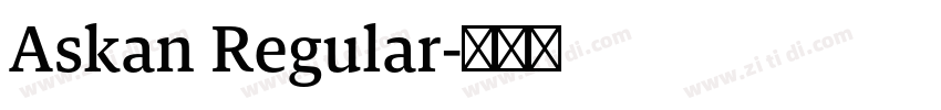 Askan Regular字体转换